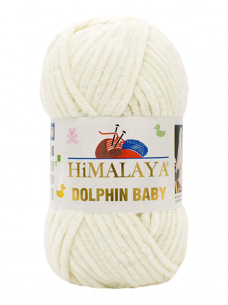 Lõng Himalaya Dolphin Baby 308, piimavalge цена и информация | Kudumistarvikud | kaup24.ee