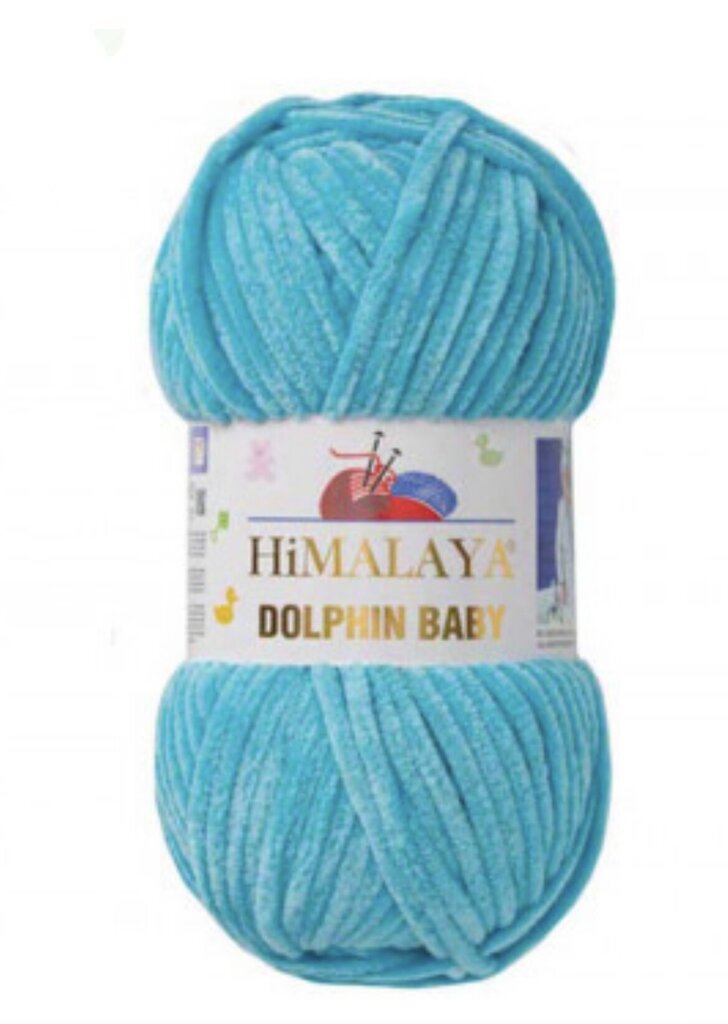 Lõng Himalaya Dolphin Baby 335, hele türkiissinine цена и информация | Kudumistarvikud | kaup24.ee