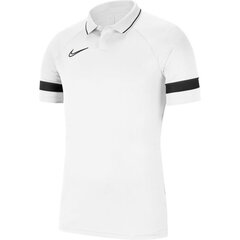 Meeste polosärk Nike Polo Dry Academy 21 M CW6104 100, valge цена и информация | Мужская спортивная одежда | kaup24.ee