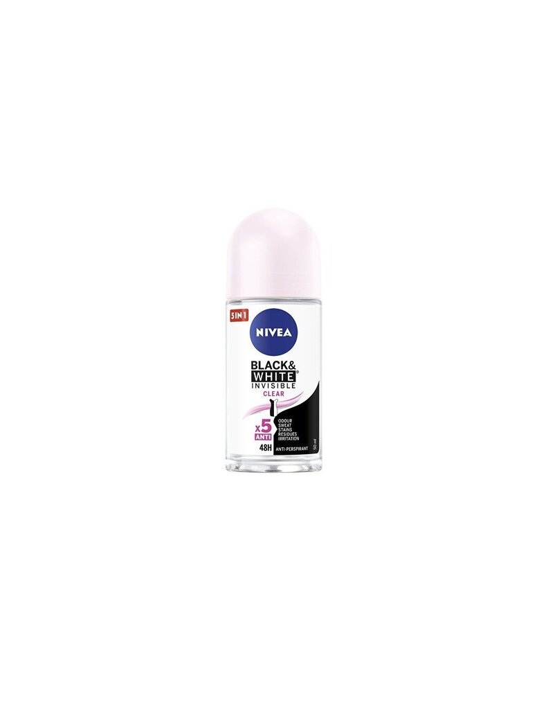 Nivea Ball higistamisvastane aine Invisible For Black & White Clear 50 ml hind ja info | Deodorandid | kaup24.ee