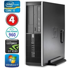 HP 8100 Elite SFF i5-750 4GB 960SSD GT1030 2GB DVD Win7Pro [uuendatud] цена и информация | Стационарные компьютеры | kaup24.ee