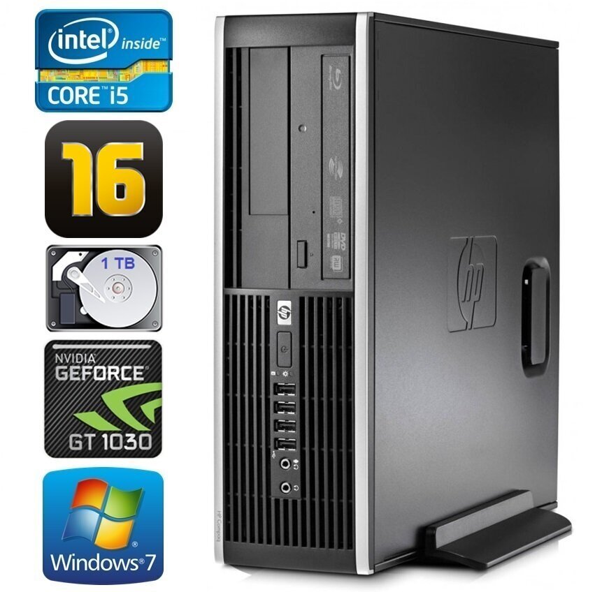HP 8100 Elite SFF i5-750 16GB 1TB GT1030 2GB DVD Win7Pro [uuendatud] hind ja info | Lauaarvutid | kaup24.ee