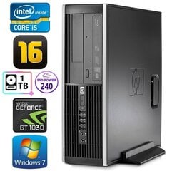 HP 8100 Elite SFF i5-750 16GB 240SSD+1TB GT1030 2GB DVD Win7Pro [uuendatud] цена и информация | Стационарные компьютеры | kaup24.ee