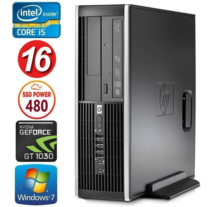 HP 8100 Elite SFF i5-750 16GB 480SSD GT1030 2GB DVD Win7Pro [uuendatud] цена и информация | Lauaarvutid | kaup24.ee