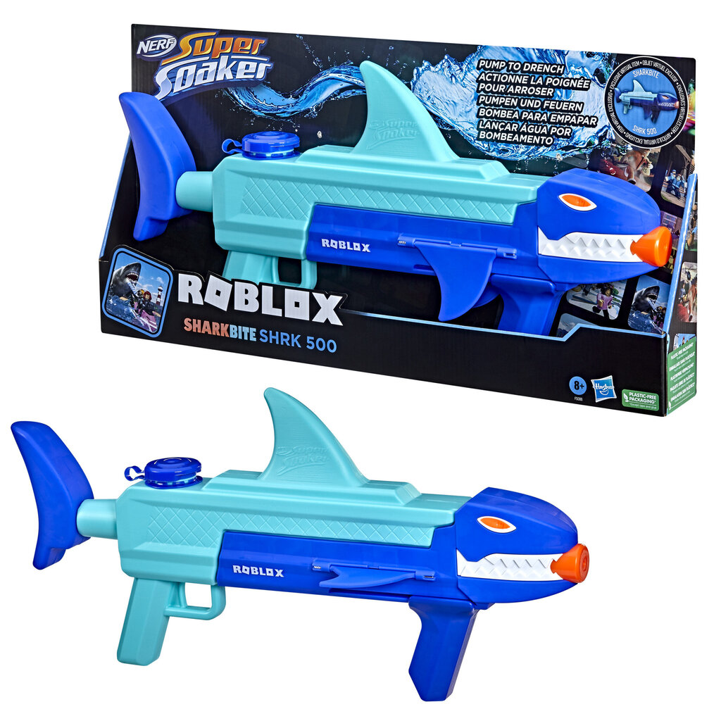 Veepüstol Shark Bite: SHRK 500, Nerf Supersoaker Roblox цена и информация | Mänguasjad (vesi, rand ja liiv) | kaup24.ee