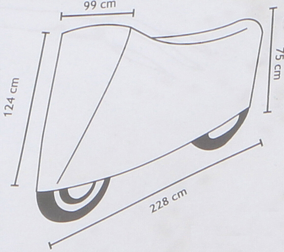 Mootorratta kate Dunlop, 228 x 124/75 x 99 cm hind ja info | Moto aksessuaarid | kaup24.ee