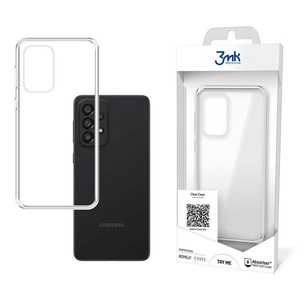 Telefoniümbris 3MK Clear Case 1,2mm Samsung A33 5G hind ja info | Telefoni kaaned, ümbrised | kaup24.ee