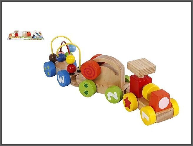 Hariduslik puidust mänguasi - Rong цена и информация | Imikute mänguasjad | kaup24.ee