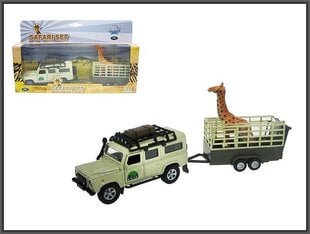 Внедорожник Land Rover с жирафом внутри прицепа цена и информация | Игрушки для мальчиков | kaup24.ee