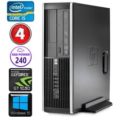 HP 8100 Elite SFF i5-750 4GB 240SSD GT1030 2GB DVD Win10 [uuendatud] цена и информация | Стационарные компьютеры | kaup24.ee