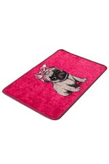 Asir vannivaip Pink Pug, 40x60 cm цена и информация | Аксессуары для ванной комнаты | kaup24.ee