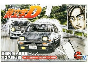 Сборная пластиковая модель Aoshima - Initial D Fujiwara Takumi AE86 Trueno Specification Volume 37, 1/24, 05961 цена и информация | Конструкторы и кубики | kaup24.ee