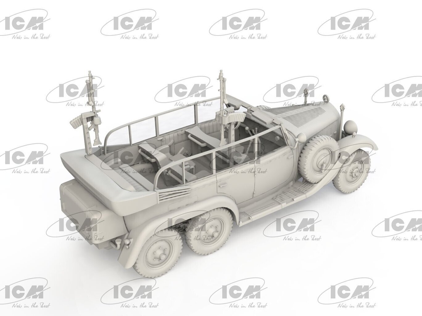 ICM mudelikomplekt - Type G4 Partisanenwagen with MG 34, 1/72, 72473 hind ja info | Klotsid ja konstruktorid | kaup24.ee