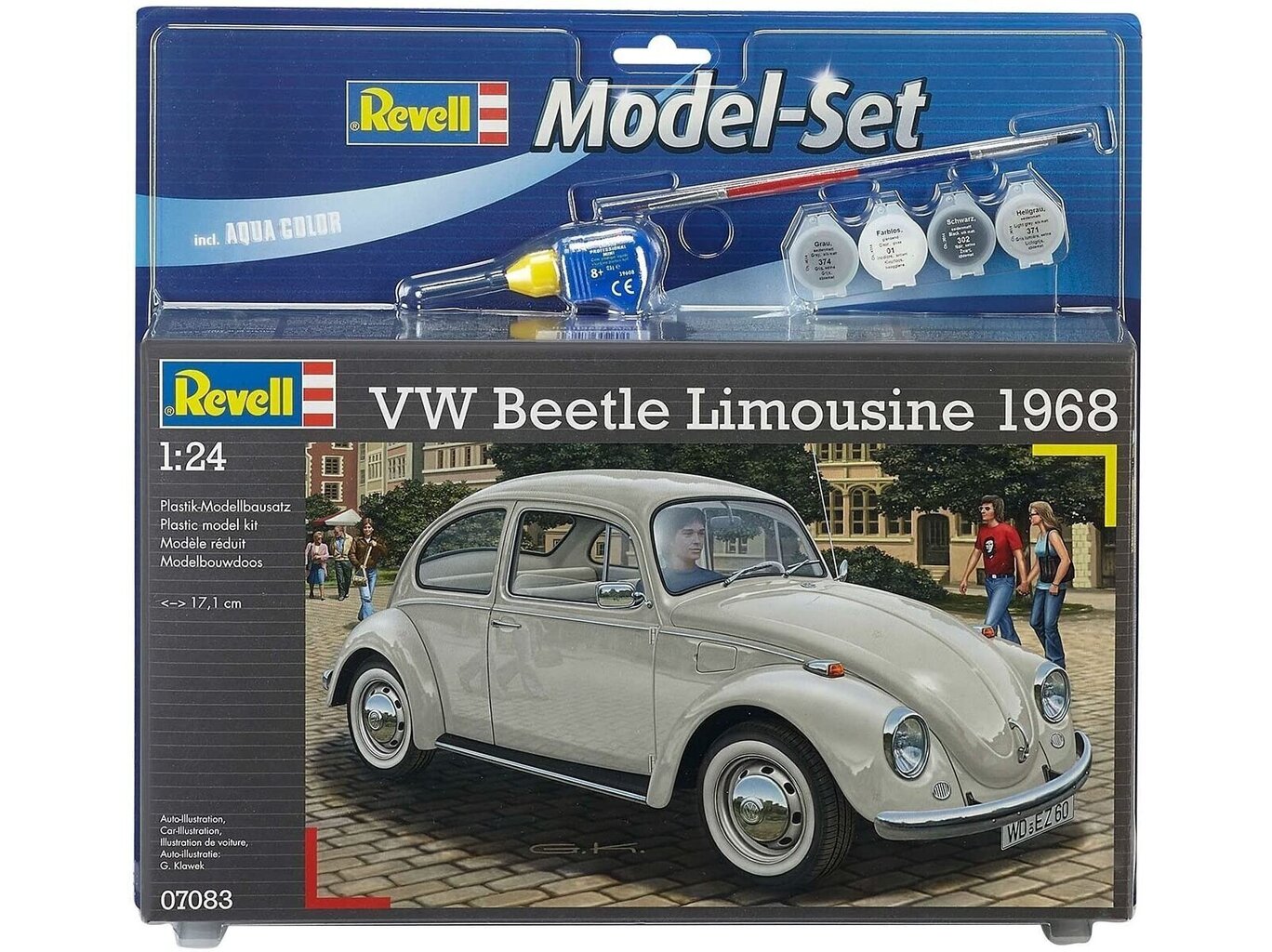 Revell mudelikomplekt - VW Beetle Limousine 1968 mudeli komplekt, 1/24, 67083 hind ja info | Klotsid ja konstruktorid | kaup24.ee