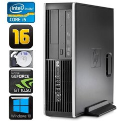 Стационарный компьютер HP 8100 Elite SFF i5-750 16GB 1TB GT1030 2GB DVD WIN10 [refurbished] цена и информация | Стационарные компьютеры | kaup24.ee