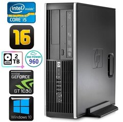 HP 8100 Elite SFF i5-750 16GB 960SSD+2TB GT1030 2GB DVD Win10 [uuendatud] hind ja info | Lauaarvutid | kaup24.ee