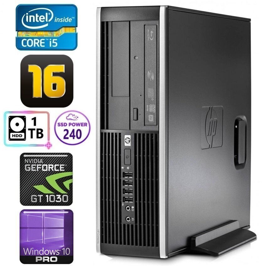 HP 8100 Elite SFF i5-750 16GB 240SSD+1TB GT1030 2GB DVD Win10Pro [uuendatud] цена и информация | Lauaarvutid | kaup24.ee