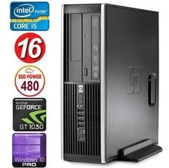 Стационарный компьютер HP 8100 Elite SFF i5-750 16GB 480SSD GT1030 2GB DVD WIN10Pro [refurbished] цена и информация | Стационарные компьютеры | kaup24.ee