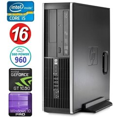 HP 8100 Elite SFF i5-750 16GB 960SSD GT1030 2GB DVD WIN10Pro [refurbished] цена и информация | Стационарные компьютеры | kaup24.ee