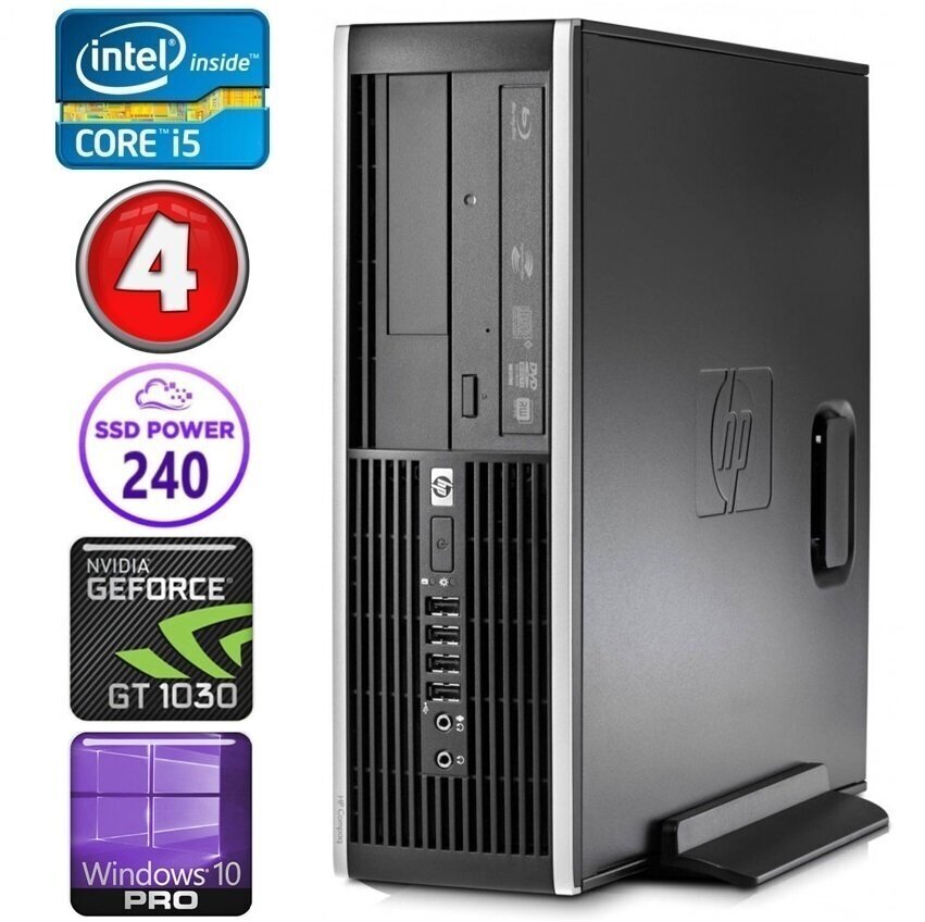 HP 8100 Elite SFF i5-750 4GB 240SSD GT1030 2GB DVD WIN10Pro [refurbished] hind ja info | Lauaarvutid | kaup24.ee