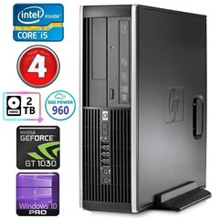 Стационарный компьютер HP 8100 Elite SFF i5-750 4GB 960SSD+2TB GT1030 2GB DVD WIN10Pro [refurbished] цена и информация | Стационарные компьютеры | kaup24.ee