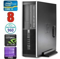 HP 8100 Elite SFF i5-750 8GB 960SSD GT1030 2GB DVD WIN10Pro [refurbished] hind ja info | Lauaarvutid | kaup24.ee