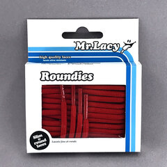 Mr.Lacy Roundies ümarad kingapaelad, punane, 130 cm hind ja info | Rõivaste ja jalatsite hooldus | kaup24.ee