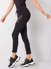 Naiste dressipüksid kirjaga, mustad hind ja info | Naiste püksid | kaup24.ee