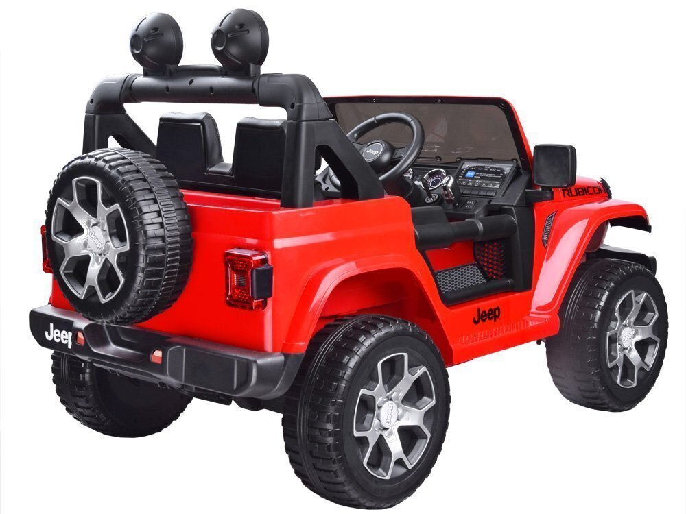 Kahekohaline elektriline auto Jeep Wrangler Rubicon, roheline hind ja info | Laste elektriautod | kaup24.ee