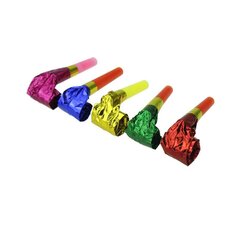 Разноцветные блестящие свистки, 5 шт. цена и информация | Праздничные декорации | kaup24.ee
