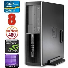 Стационарный компьютер HP 8100 Elite SFF i5-750 8GB 480SSD GT1030 2GB DVD WIN10Pro [refurbished] цена и информация | Стационарные компьютеры | kaup24.ee