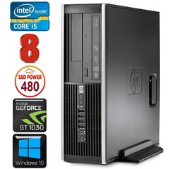 Стационарный компьютер HP 8100 Elite SFF i5-750 8GB 480SSD GT1030 2GB DVD WIN10 [refurbished] цена и информация | Стационарные компьютеры | kaup24.ee