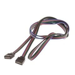 4-контактный разъем 100 см RGB + черный кабель 4 шт.  цена и информация | Кабели и провода | kaup24.ee