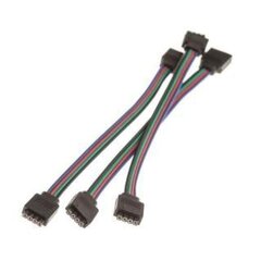 4-контактный разъем 15 см RGB + черный кабель, 4 шт.  цена и информация | Кабели и провода | kaup24.ee
