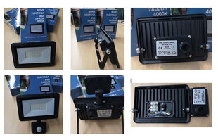 LED Floodsensor valgusti 20W 4000-4500K - hind ja info | Süvistatavad ja LED valgustid | kaup24.ee