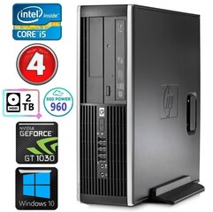 HP 8100 Elite SFF i5-750 4GB 960SSD+2TB GT1030 2GB DVD Win10 [uuendatud] цена и информация | Стационарные компьютеры | kaup24.ee