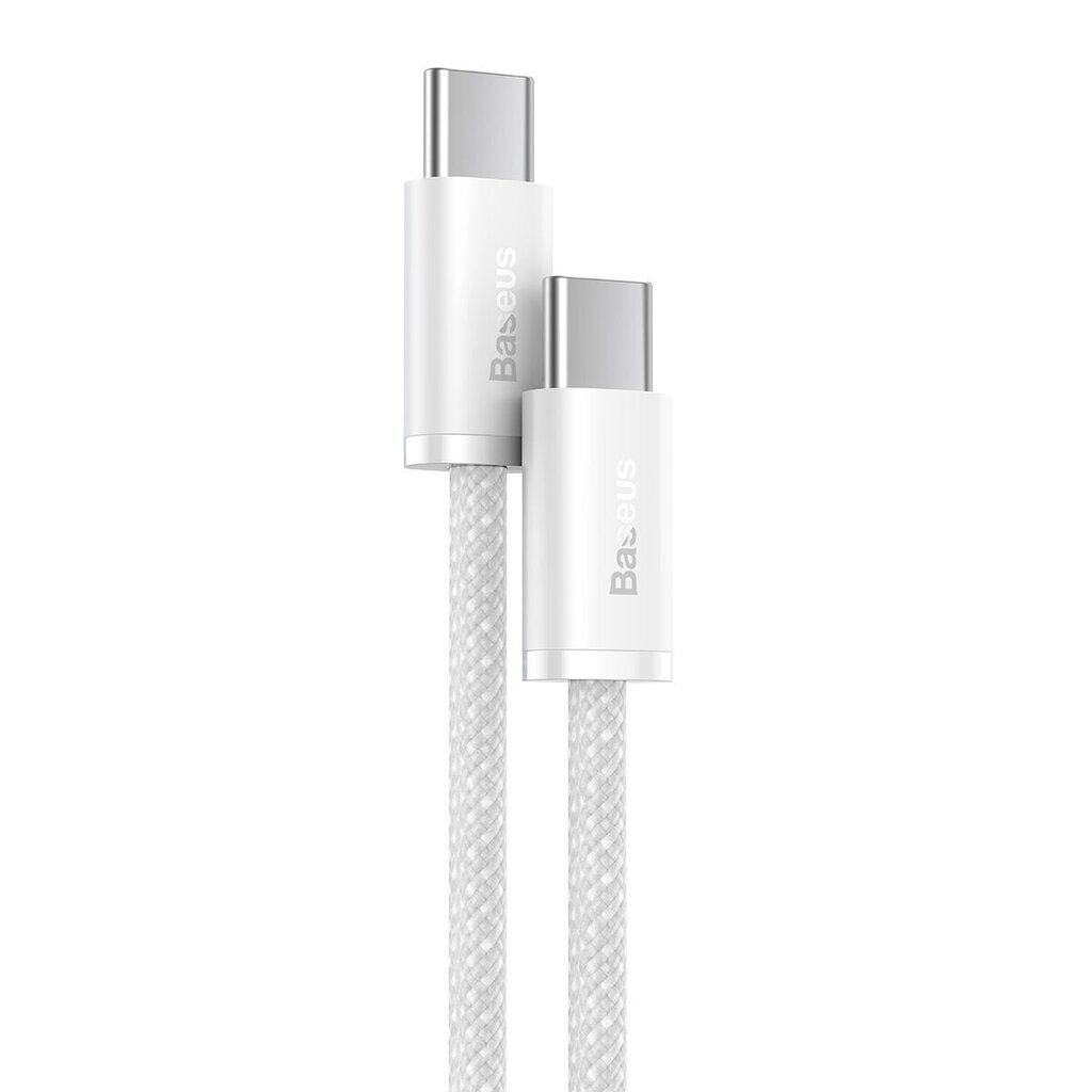 Cable Usb-C to Usb-C Baseus, 100W, 1 m (white) цена и информация | Mobiiltelefonide kaablid | kaup24.ee