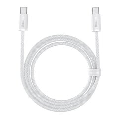 Cable Usb-C to Usb-C Baseus, 100W, 1 m (white) hind ja info | Mobiiltelefonide kaablid | kaup24.ee