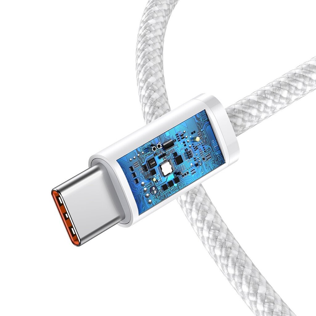 Cable Usb-C to Usb-C Baseus, 100W, 1 m (white) цена и информация | Mobiiltelefonide kaablid | kaup24.ee