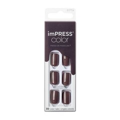 KISS Isekleepuvad küüned IMPRESS Color Try Grey 30 tk цена и информация | Средства для маникюра и педикюра | kaup24.ee