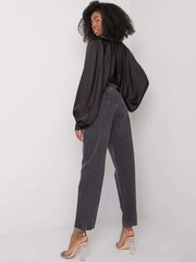 Черные женские джинсы Regular  цена и информация | Женские тканевые брюки с поясом, синие | kaup24.ee