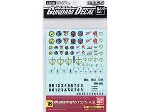 Наклейки для конструкторов Bandai Gundam Decal No.16 for MG 1/100 MS EFSF Multiuse цена и информация | Конструкторы и кубики | kaup24.ee