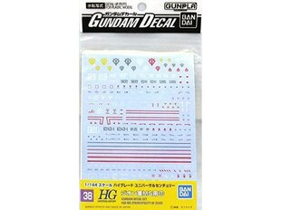 Bandai - Gundam Decal No.38 for HGUC 1/144 MS Principality of Zeon (3), 61140 цена и информация | Конструкторы и кубики | kaup24.ee