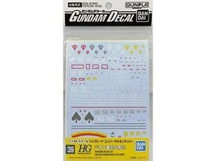 Bandai - Gundam Decal No.39 for HGUC 1/144 MS Principality of Zeon (4), 61141 hind ja info | Klotsid ja konstruktorid | kaup24.ee