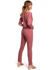 M497 nahkhiirevarrukatega kombinesoon - India roosa hind ja info | Naiste pükskostüümid | kaup24.ee