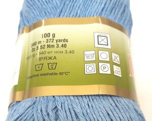 Kudumislõng Lanoso Natural Cotton; värv sinine 940M hind ja info | Kudumistarvikud | kaup24.ee