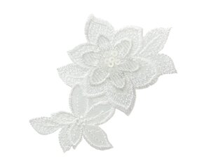 Triigitav motiiv valge suur lill hind ja info | Aplikatsioonid, dekoratsioonid, kleebised | kaup24.ee