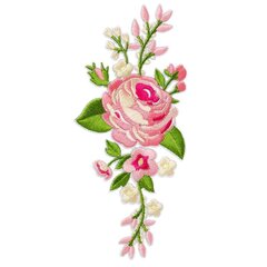 Triigitav motiiv roosa lillekimp hind ja info | Õmblustarvikud | kaup24.ee