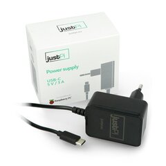 Блок питания justPi C USB 5В/3A для Raspberry Pi 4B цена и информация | Блоки питания (PSU) | kaup24.ee