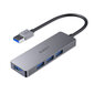 HUB CB-H3 USB-A aluminum | Ultra Slim | 4w1 | 4xUSB 3.0 | 5Gbps цена и информация | USB jagajad, adapterid | kaup24.ee